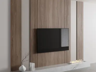 Tv wall set 07 3D model