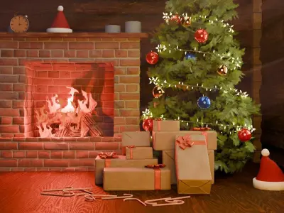 christmas scene 3D model