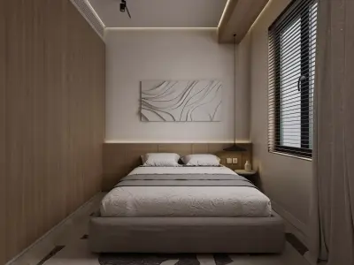 Studio apartmant Low-poly 3D model