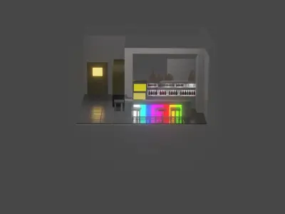 The bar room with light in it Free 3D print model