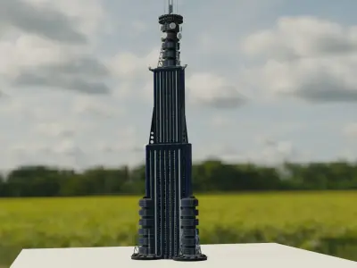 FutureTower1 empire state building in london Free 3D model