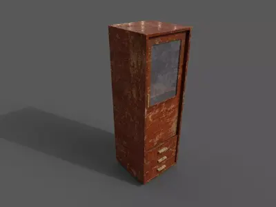 Old Modern Furniture 3D Model Terror Low-poly 3D model 10