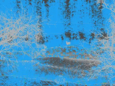 Winter Lake Low-poly 3D model