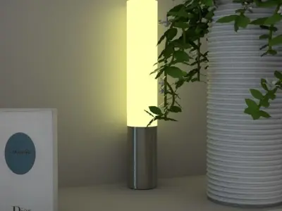 simple small table lamp 30cm high Low-poly 3D model