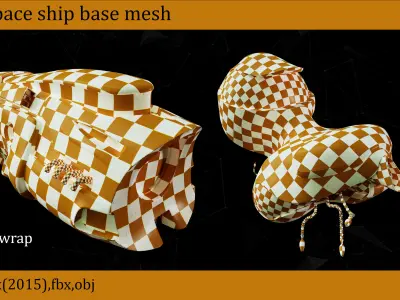 20 space ship Base Mesh   VOL04 3D model