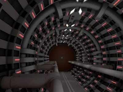 Sci Fi  Spaceship Corridor  3D model