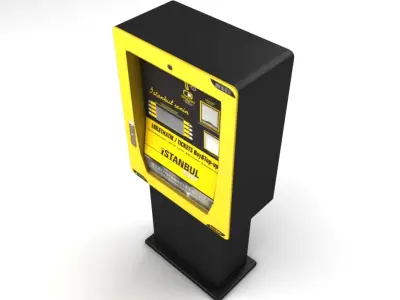 Istanbul Ticket Machine Low-poly 3D model