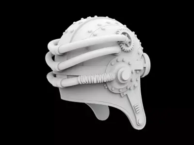 Steampunk Aviator Helmet 3D Print Model 3D print model