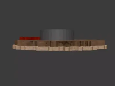 Christmas Wreath Tea Light Candle Holder Free low-poly 3D model