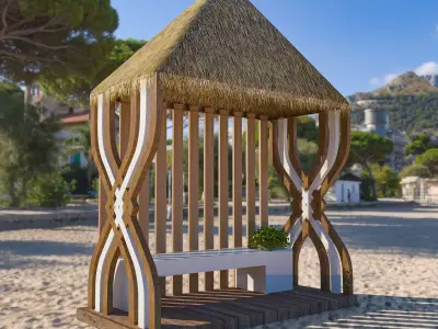 Sitting Bench 3D model