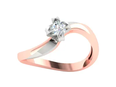 Women Ring  Render 3dm STL OBJ FBX Details 3D print model 344