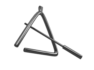 Musical Triangle v1 003 Low-poly 3D model