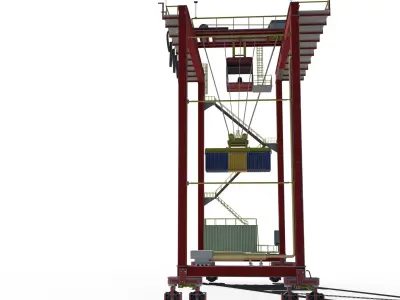 Port Crane 3D model