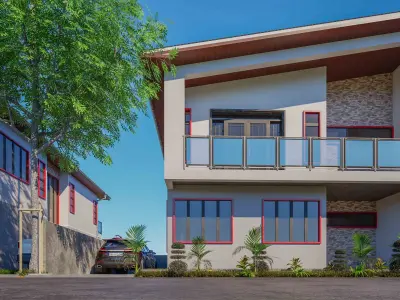 Villas Interior and Exterior fixed 3D model