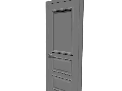 Oak door 3D model
