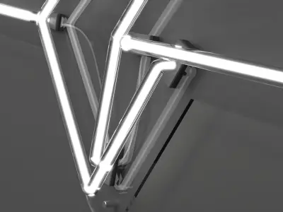 Paper Plane - Neon Sign 3D model