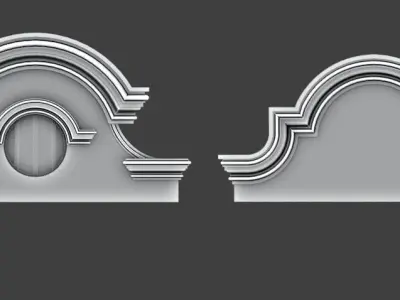 Polyurethane molding Low-poly 3D model