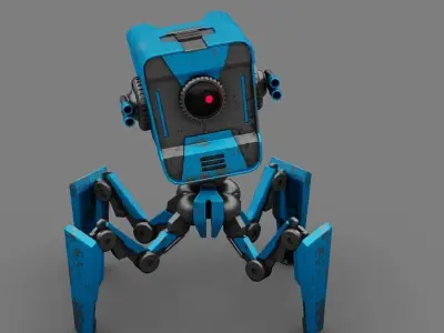 SPIDER DROID  rigged character 3D model buy