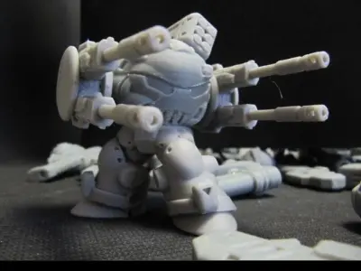 CHIBI-TECH SD - BURLEIGH-II DUO GUNPOD       3D print model