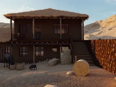 Village Farm House 3D model