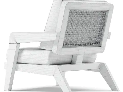 Avila Teak Lounge Chair 3D model