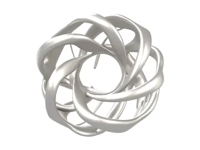 Abstract Circle v3 002 Low-poly 3D model
