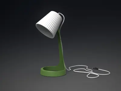 SVALLET work Lamp green white Low-poly 3D model