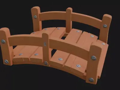 Cartoony Bridge 3d Model 3D model