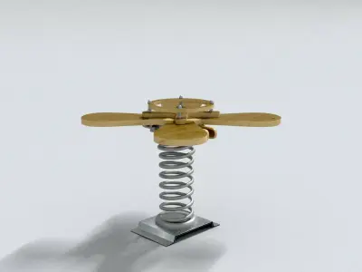 laos Spring Rocking Flower 3D model