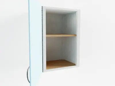 Small Vintage Kitchen Wall Cabinet 3D model