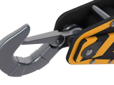 Crane Hook 3D model 4