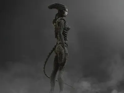 NeoXenomorph hybrid Low-poly 3D model