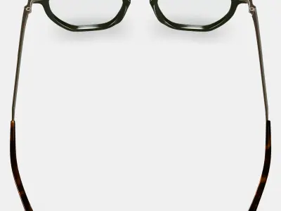 Rustin Eyeglasses in Olive with Riesling 3D model