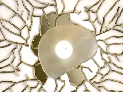 Marina Large Ceiling Medallion Fixture 3D model