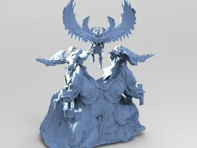 Arch Warrior biblical Angel Stand 2  3D model