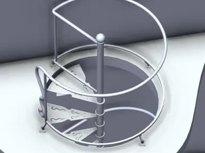 Helical stair 3D model