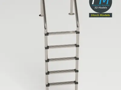 Pool ladder 2 3D model