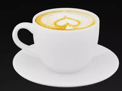 Cup Of Coffee Low-poly 3D model