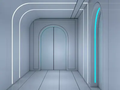 Futuristic Interior 3D model