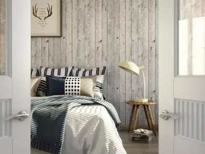 Weathered Grey Wood Planks Wallpaper Texture