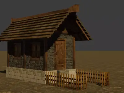 Medieval House 19 Free low-poly 3D model