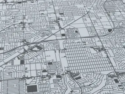 Las Vegas Road Network and Streets 3D model