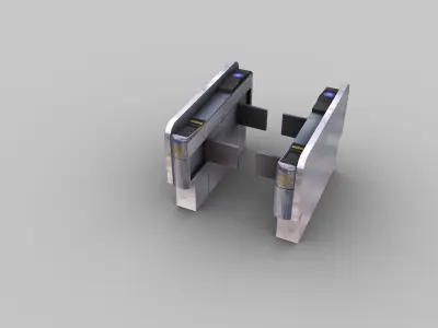 Ticket Gate Low-poly 3D model
