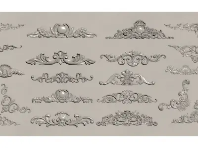 European-style carvings 3D model