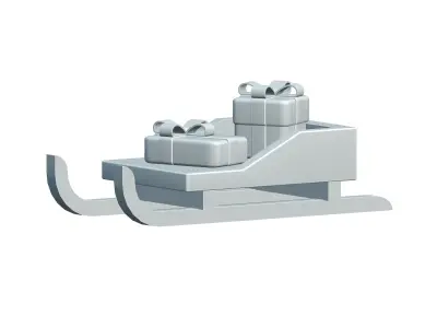 christmas sleigh 3D model