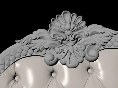 bed headboard 3D model