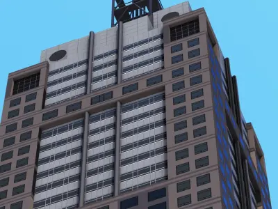 120 Collins St Low-poly 3D model