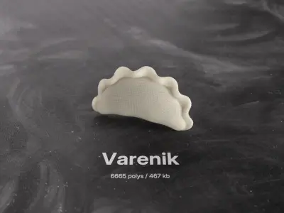 Dumpling and Dough Products 3D model