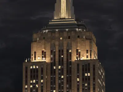 Empire State Building - Day and Night Low-poly 3D model