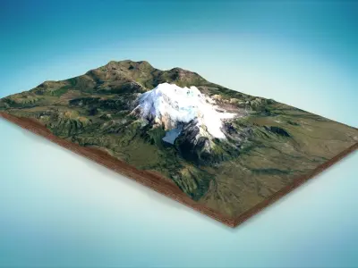 Mountain landscape 3D model 11